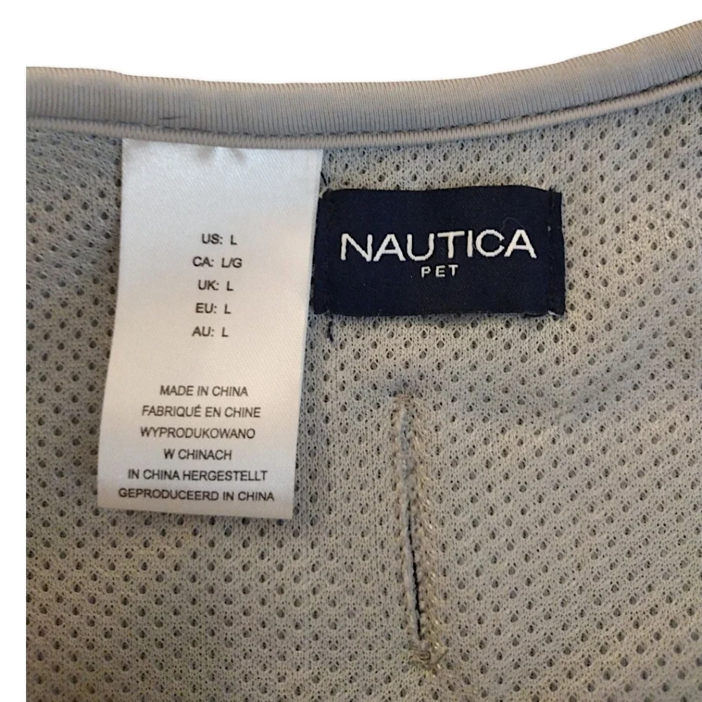 NAUTICA PET Dog Cooling Jacket, Size Large, Grey & Navy NWT